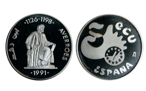 España 5 Ecu 1991 Averroes PROOF