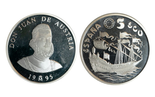 España 5 Ecu 1995 La Marina Española PROOF