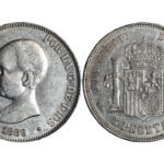 Alfonso XIII 5 Pesetas 1889*18-89 Madrid MPM MBC+