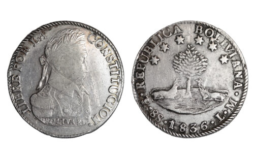 Bolivia 8 Soles 1836 Potosí LM MBC