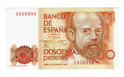 Juan Carlos I 200 Pesetas 16 Septiembre 1980 Leopoldo Alas Clarín Sin Serie SC-