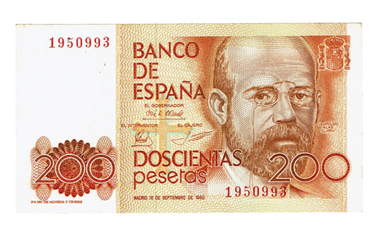 Juan Carlos I 200 Pesetas 16 Septiembre 1980 Leopoldo Alas Clarín Sin Serie SC-