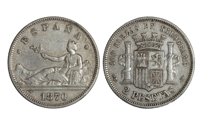 Gobierno Provisional 2 Pesetas 1870*18-74 DEM MBC