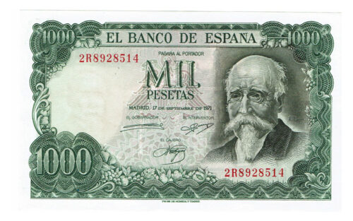 Estado Español 1000 Pesetas 17 Septiembre 1971 Jose Echegaray Serie 2R EBC