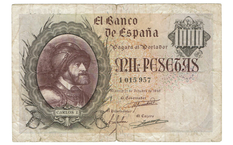 Estado Español 1000 Pesetas 21 Octubre 1940 Carlos I Sin Serie BC
