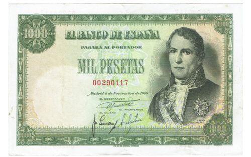 Estado Español 1000 Pesetas 4 Noviembre 1949 D. Ramón de Santillán Sin Serie MBC+