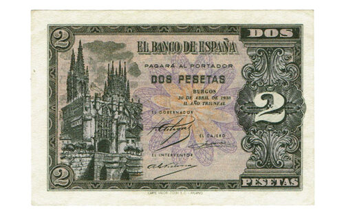 Estado Español 2 Pesetas 30 Abril 1938 Burgos Serie F SC-