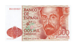 Juan Carlos I 2000 Pesetas 22 Julio 1980 Juan Ramón Jiménez Serie D EBC+