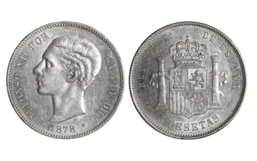 Alfonso XII 5 Pesetas 1878*18-78 EMM SC