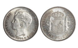 Alfonso XIII 1 Peseta 1896*18-96 SC-FDC
