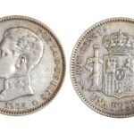 Alfonso XIII 1 Peseta 1905+19-05 SMV MBC-