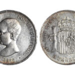 Alfonso XIII 5 Pesetas 1888*18-88 MPM EBC-SC