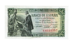 Estado Español 5 Pesetas 15 Junio 1945 Serie C SC