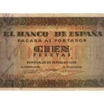 Estado Español 100 Pesetas 20 Mayo 1938 Burgos Serie D MBC+