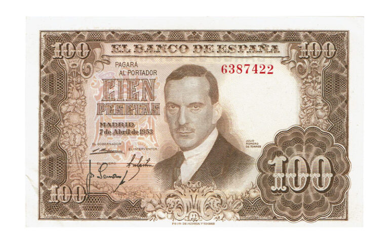 Estado Español 100 Pesetas 7 Abril 1953 Julio Romero de Torres Sin Serie MBC+