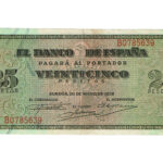 Estado Español 25 Pesetas 20 Mayo 1938 Burgos MBC+