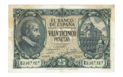 Estado Español 25 Pesetas 9 Enero 1940 Serie D MBC