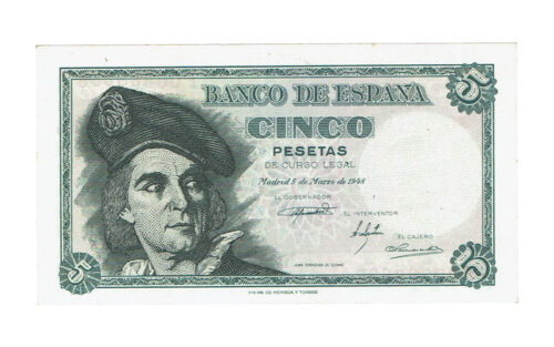 Estado Español 5 Pesetas 5 Marzo 1948 Serie F SC