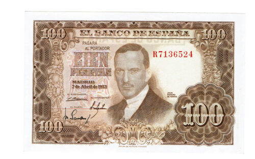 Estado Español 100 Pesetas 7 Abril 1953 Julio Romero de Torres Serie R Sin doblez central SC-