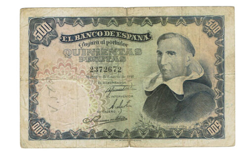Estado Español 500 Pesetas 19 Febrero 1946 Francisco Vitoria Sin Serie BC