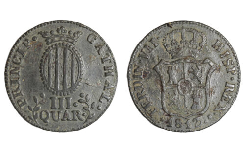 Fernando VII (1808-1833) 3 Cuartos 1813 Mallorca MBC+