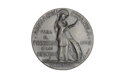 Medalla de solapa Asociación Española para el progreso de las Ciencias 1909 Valencia SC
