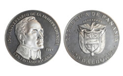 Panamá 20 Balboas 1971 150 Aniversario de la Independencia PROOF