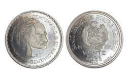Perú 20 Nuevos Soles 1992 Centenario Nacimiento de César A. Vallejo SC