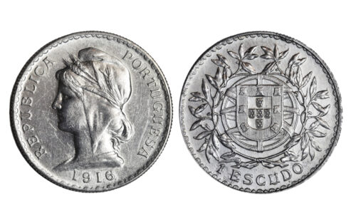 Portugal 1 Escudo 1916 Golpec. EBC