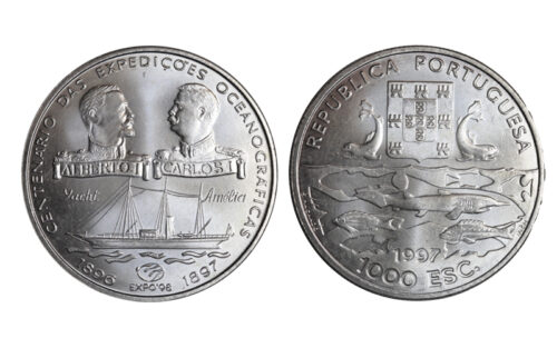 Portugal 1000 Escudos 1997 100 Aniversario Expediciones oceanográficas SC