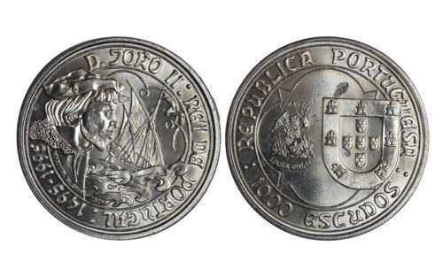 Portugal 1000 Escudos 1995 500 Aniversario Muerte Juan II SC