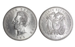 Ecuador 5 Sucres 1943 Antonio José de Sucre SC