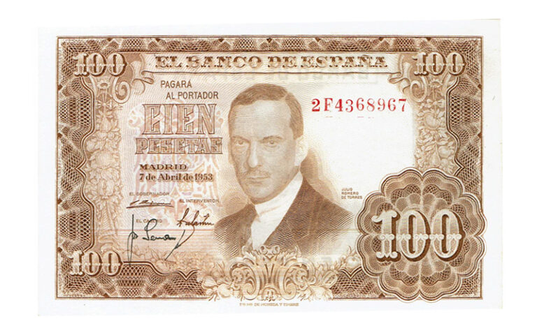 Estado Español 100 Pesetas 7 Abril 1953 Julio Romero de Torres Serie 2F SC-