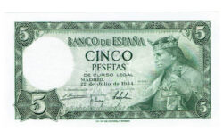 Estado Español 5 Pesetas 22 Julio 1954 Alfonso X Serie P SC