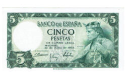 Estado Español 5 Pesetas 22 Julio 1954 Alfonso X Sin Serie SC-
