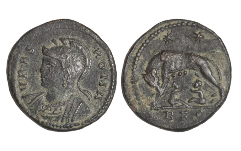 Constantino I AE3 330 d.C. Roma MBC