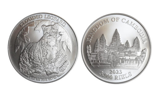 Camboya 3000 Riels 2023 Leopardo PROOF