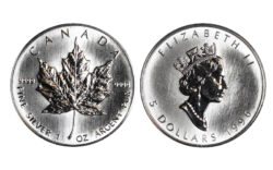 Canadá 5 Dólares 1996 Hoja de Arce SC