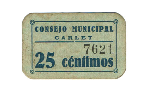 Carlet (Valencia) 25 Céntimos SF (1937) EBC-