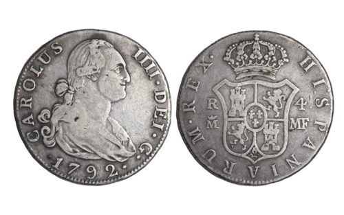 Carlos IV (1788-1808) 4 Reales 1792 Madrid MF MBC-