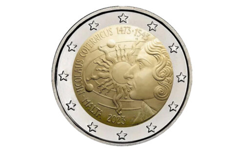 Malta 2 Euros 2023 Nicolaus Copernicus (1473-1543) SC