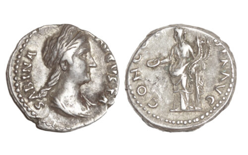 Sabina Denario 133-135 d.C. Roma MBC+