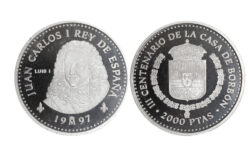 2.000 Pesetas 1997 III Centenario de la Casa de Borbón Luis I PROOF