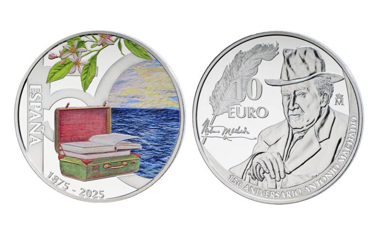 España 10 Euros 2025 Antonio Machado 150 Aniversario PROOF