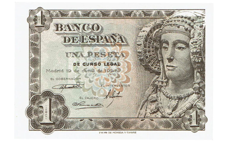 Estado Español 1 Peseta 19 de Junio de 1948 Serie E SC