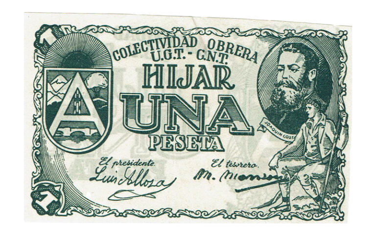 Híjar (Teruel) 1 Peseta SF (1937) EBC