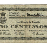 Montalbán (Teruel) 50 Centimos 1 de Junio 1937 EBC-