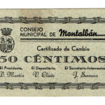 Montalbán (Teruel) 50 Céntimos 1 Junio 1937 EBC