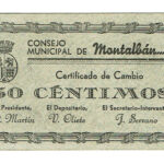 Montalbán (Teruel) 50 Céntimos 1 de Junio 1937 SC-