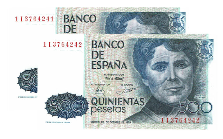 Juan Carlos I Pareja Correlativa 500 Pesetas 23 Octubre 1979 Rosalía de Castro Serie 1I SC